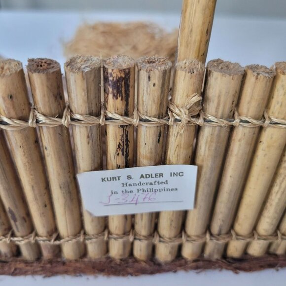 Kurt Adler Nativity Bamboo Husks Handmade Phillipines Jesus Christmas Holidays - Picture 7 of 14